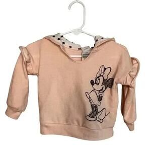 Disney baby Minnie Mouse pink pullover ruffled sweatshirt Size 12 months